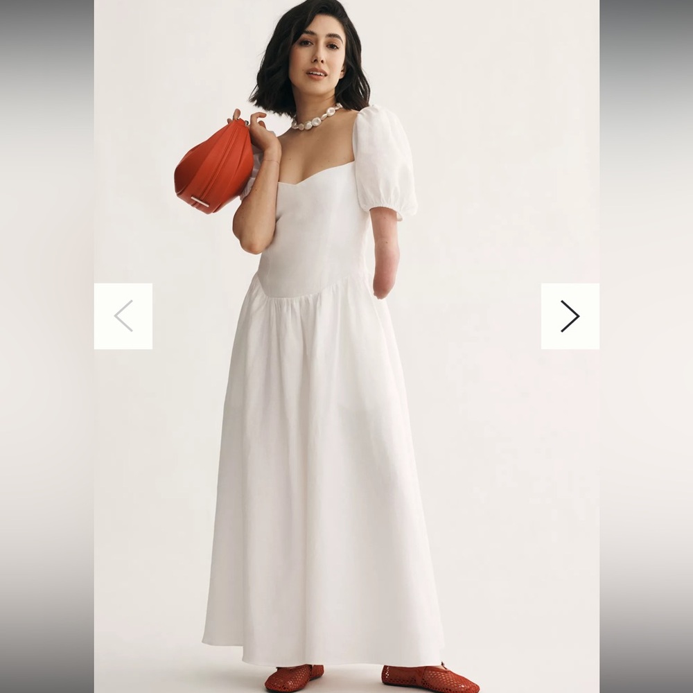 Reformation Davila Dress - size 2 white